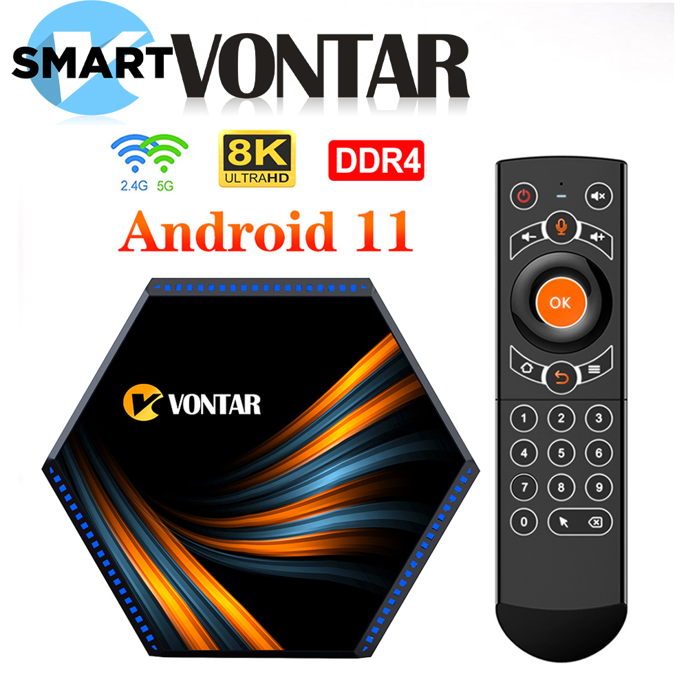 VONTAR-Boîtier Smart TV X2, Android 11.0, Amlogic S905W2, 4 Go/64